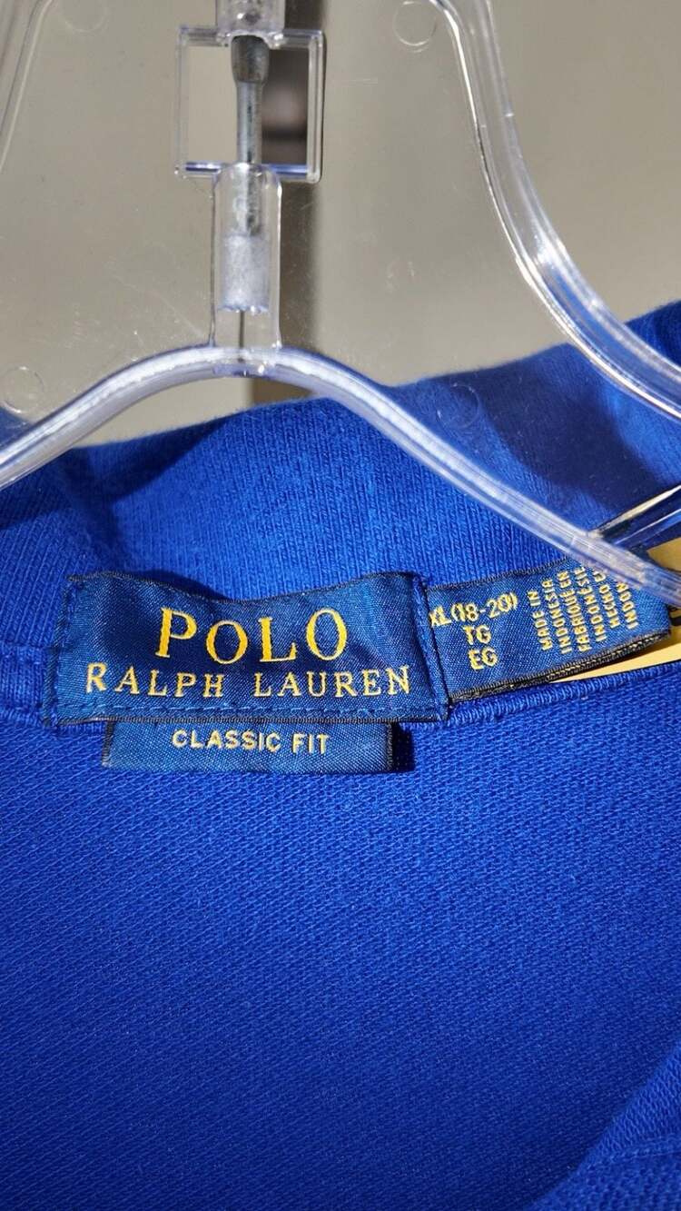 Polo Ralph Lauren Boy’s Royal Blue Polo Shirt - Green Pony Logo XL (18-20) - Picture 3 of 4